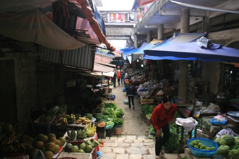 5.1 Le marché couvert du centre ville de Sapa.