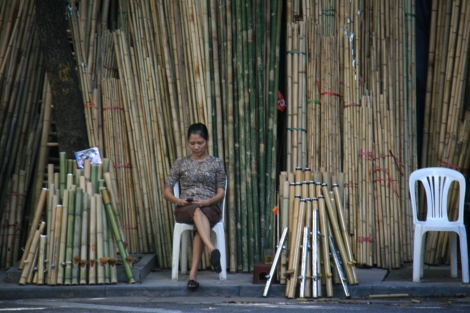 5. La vendeuse de bamboos très occupée ^^